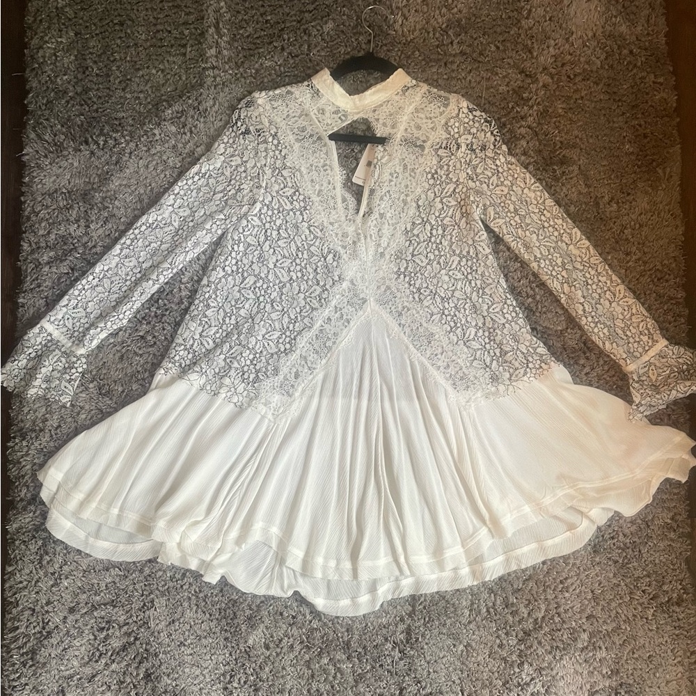 Free People NWT sheer lace top